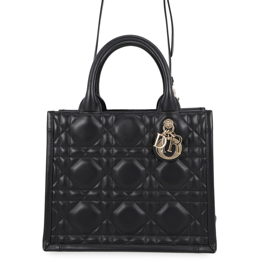 Christian Dior Dior Macro Cannage Book Tote Small Calf Leather M1325OWHP Chri...